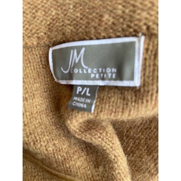 JM Collection Petite Wool Cardigan With Embellished Collar P/L - Picture 5 of 9